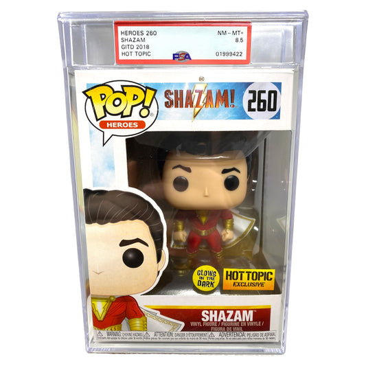 PSA Grade 8.5 2018 Shazam 260 Glows in the Dark, Hot Topic