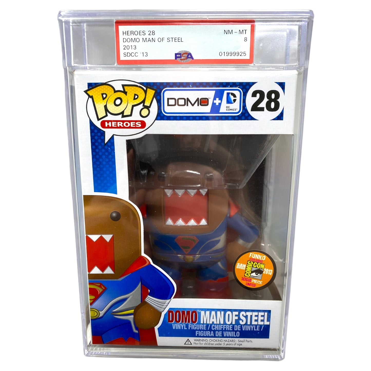 PSA Grade 8 2013 Domo Man of Steel 28 SDCC