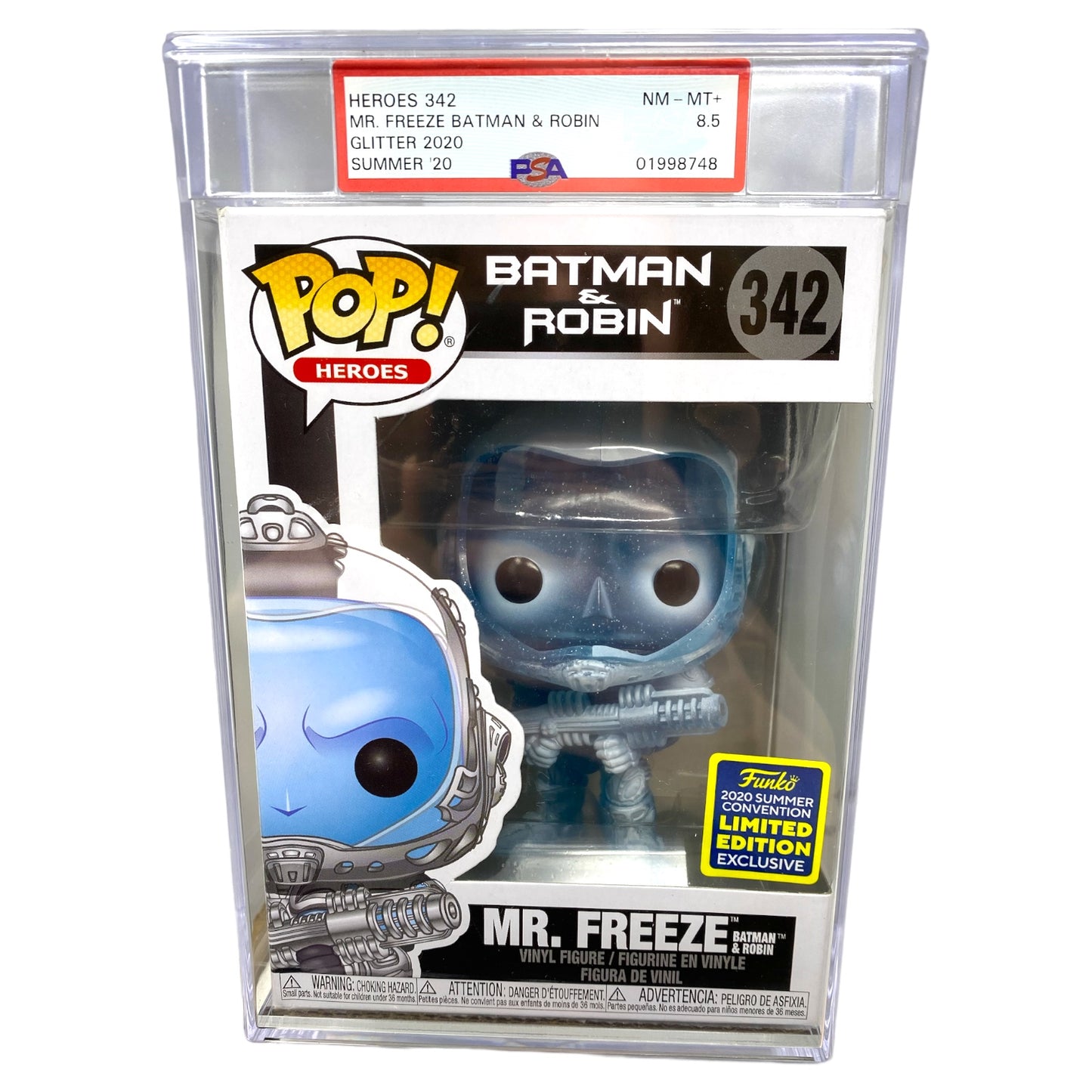 PSA Grade 8.5 Glitter 2020 Mr. Freeze (Batman & Robin) 342 Summer Convention