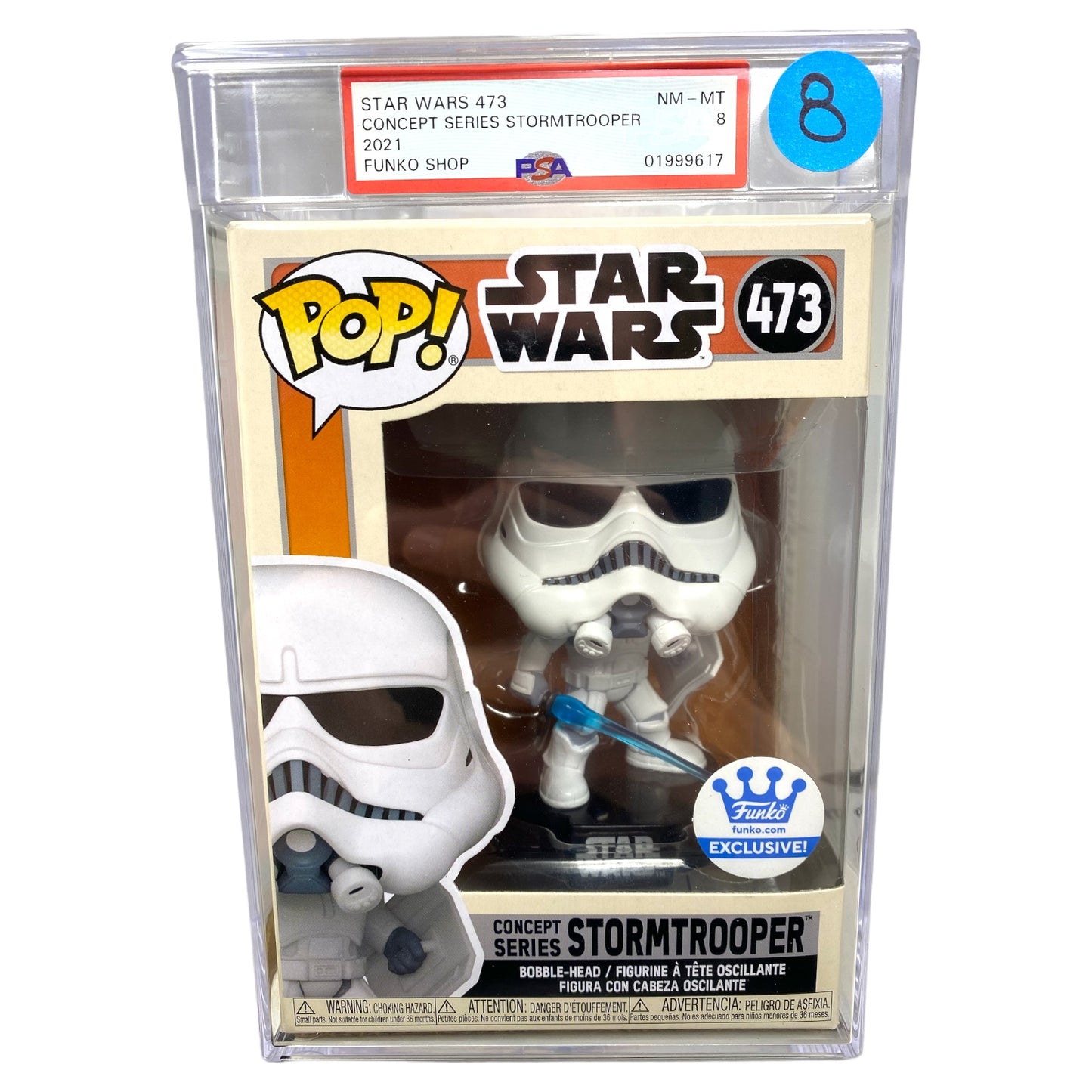 PSA Grade 8 2021 Concept Series Stormtrooper 473 Funko Shop Exclusive