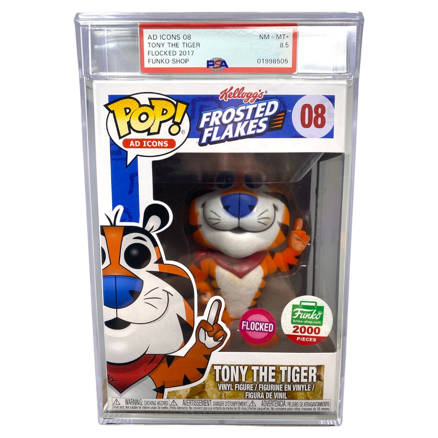 PSA Grade 8.5 Flocked 2017 Tony the Tiger 08 Funko Shop Exclusive