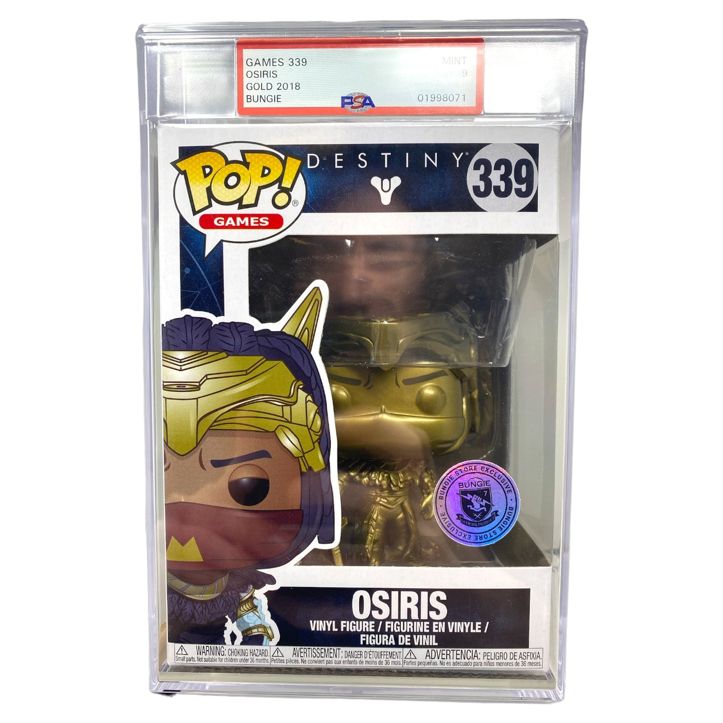 PSA Grade 9 Gold 2018 Osiris 339 Bungie Exclusive