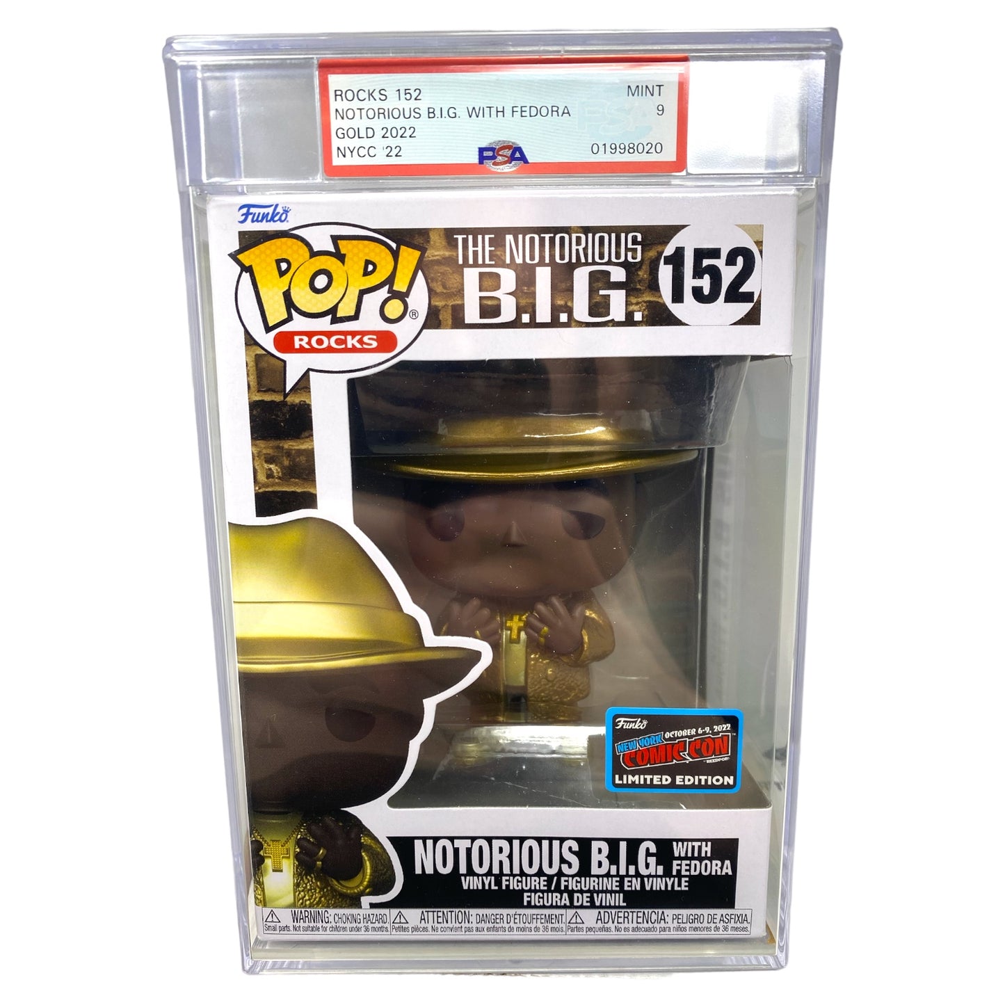 PSA Grade 9 2022 Notorious B.I.G. with Fedora 152, NYCC