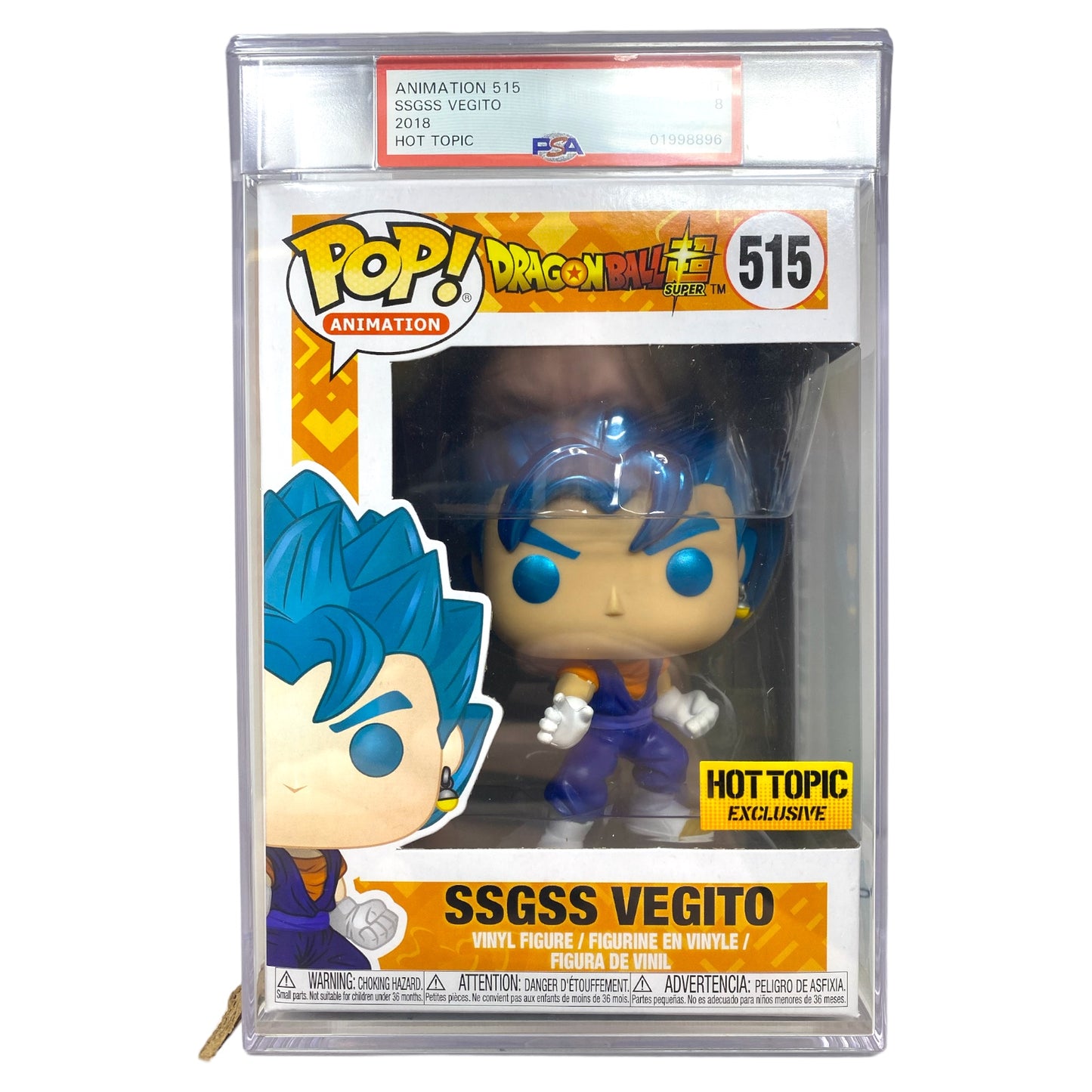 PSA Grade 8 2018 SSGSS Vegito 515 Hot Topic