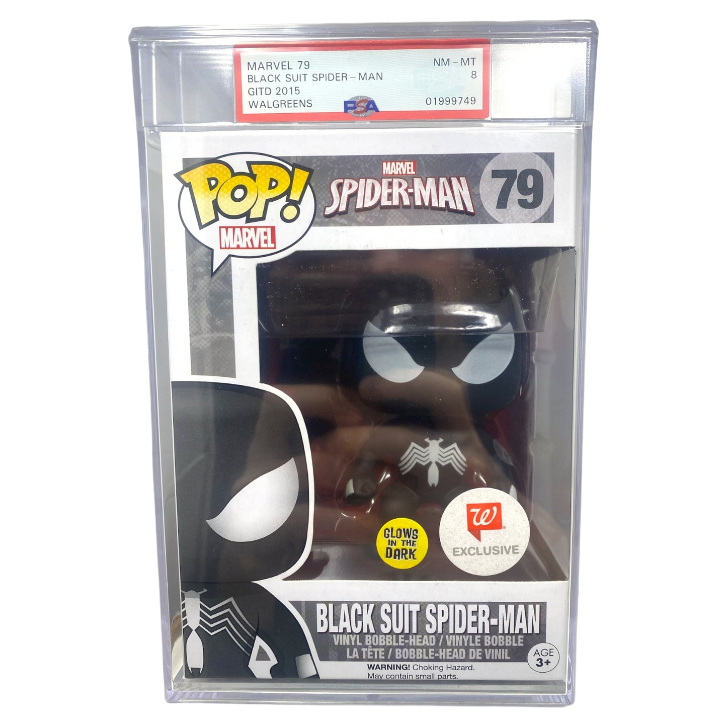 PSA Grade 8 2015 Black Suit Spider-Man 79 Glows in the Dark, Walgreens