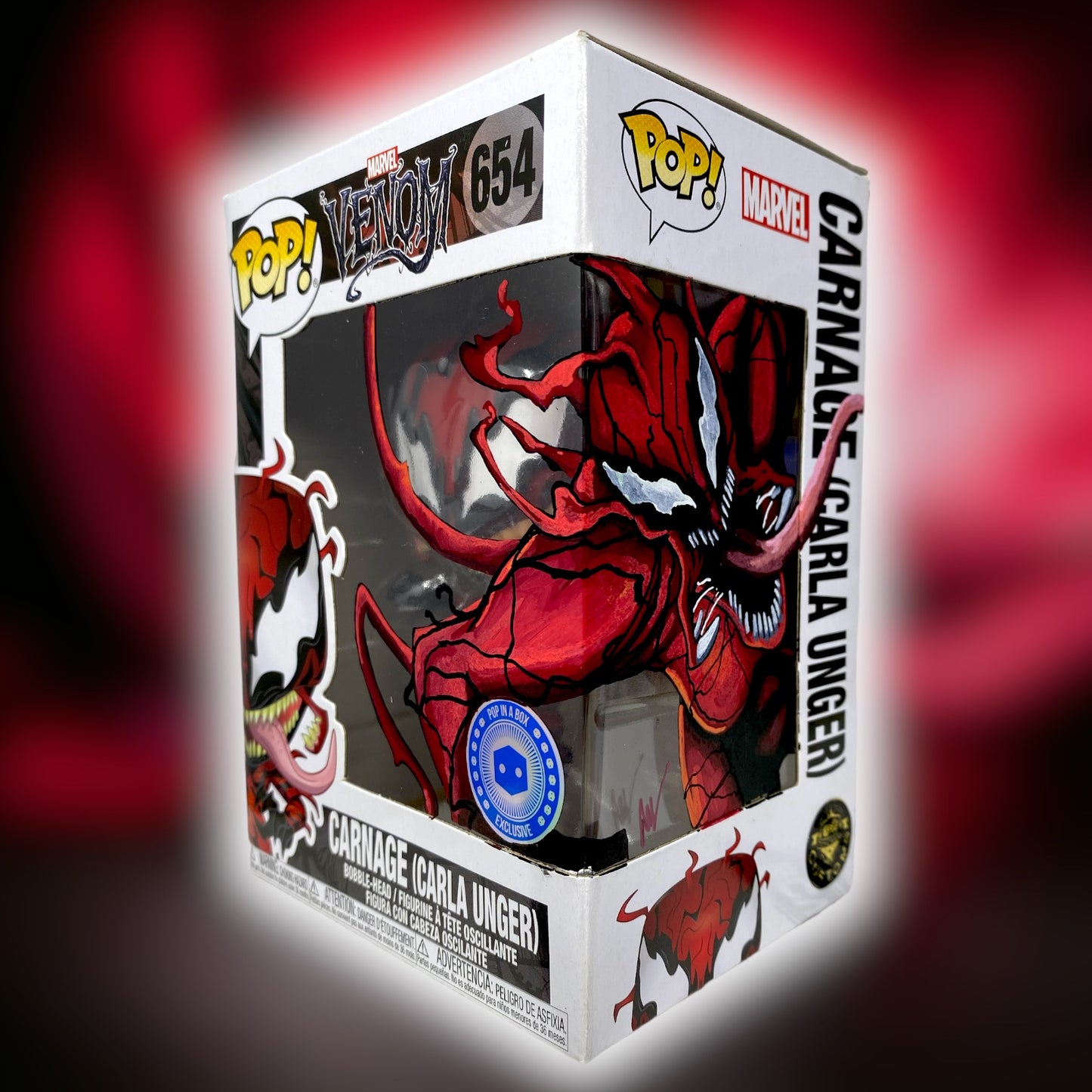 Marvel - Carnage (Carla Unger) 654 Pop in a Box, TCC X “Mooch” Custom