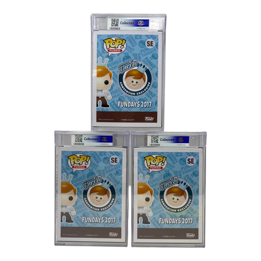 Sequentially PSA Graded - Freddy Funko as Rangers Set, 2017 SDCC 525 pcs 8.5 red 8.5 blue 9 white ranger