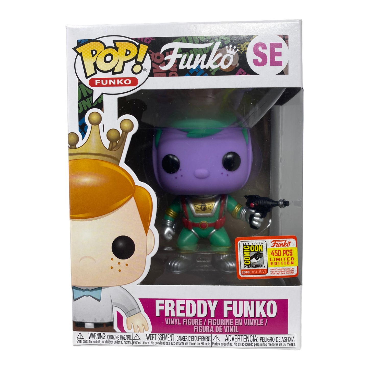 Sold - 2018 Freddy Funko as an Alien with Ray Gun SE, SDCC 450 pcs