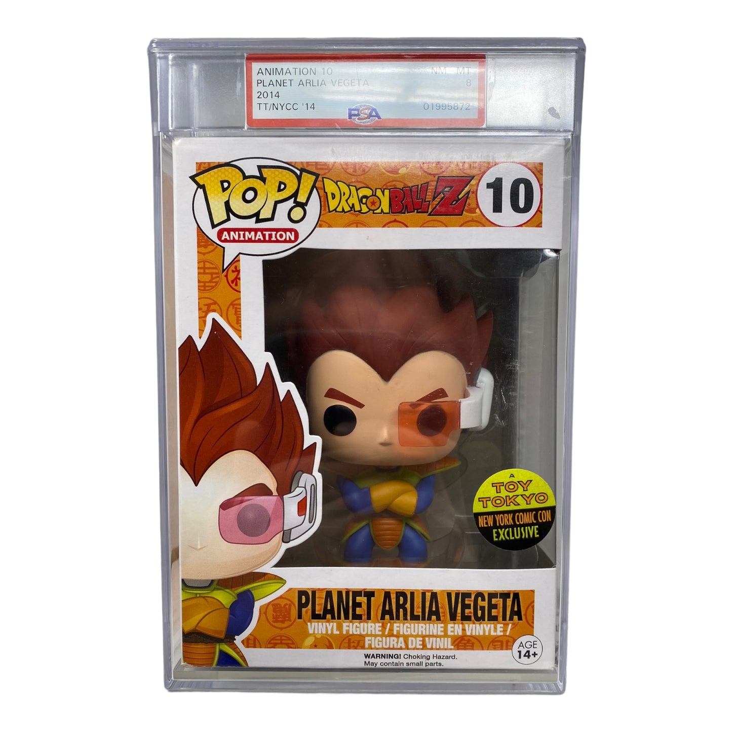 SOLD - PSA Grade 8 - 2014 Planet Arlia Vegeta 10, TT & NYCC Exclusive