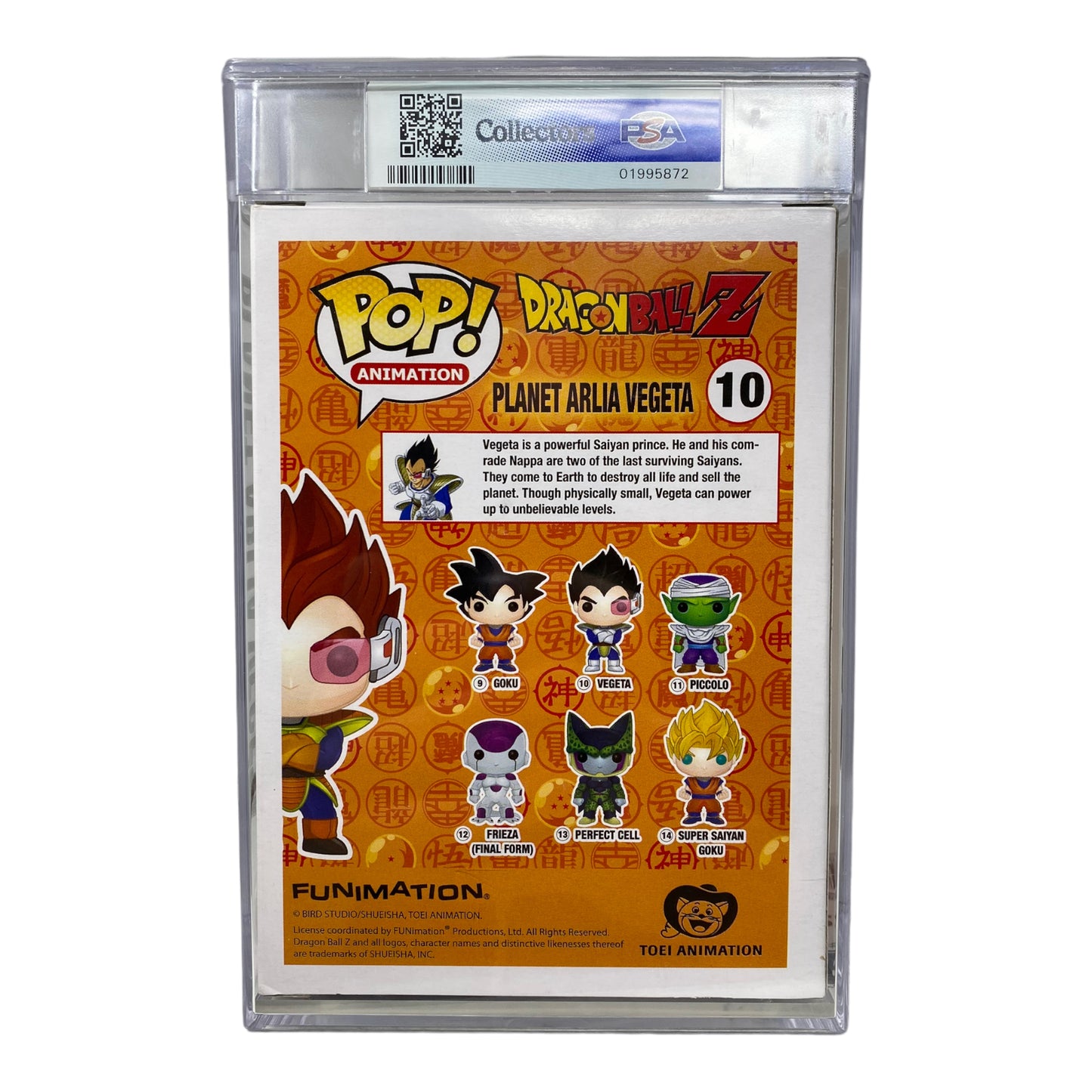 SOLD - PSA Grade 8 - 2014 Planet Arlia Vegeta 10, TT & NYCC Exclusive