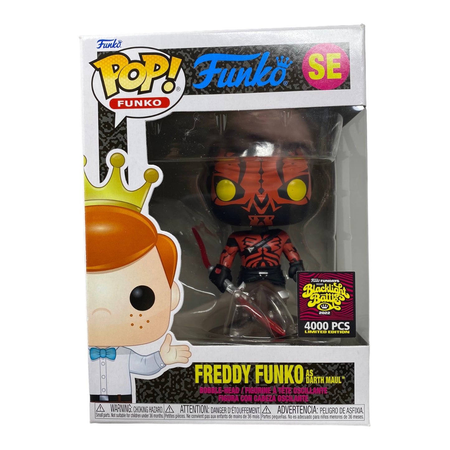 SOLD - 2022 - Freddy Funko as Darth Maul SE, Blacklight Battle 4000 pcs