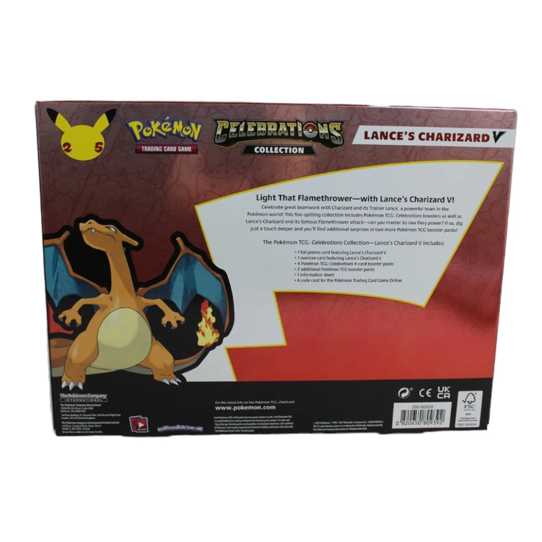 Pokemon Lance's Charizard V Celebrations Collection Box Set New & Seal – Toy Cabal