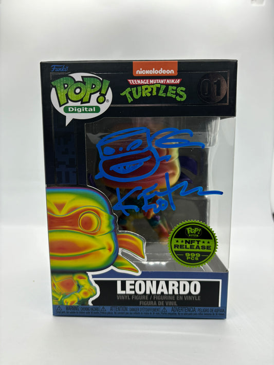 SOLD - 2021 Leonardo Blacklight NFT Grail Autographed by Kevin Eastman