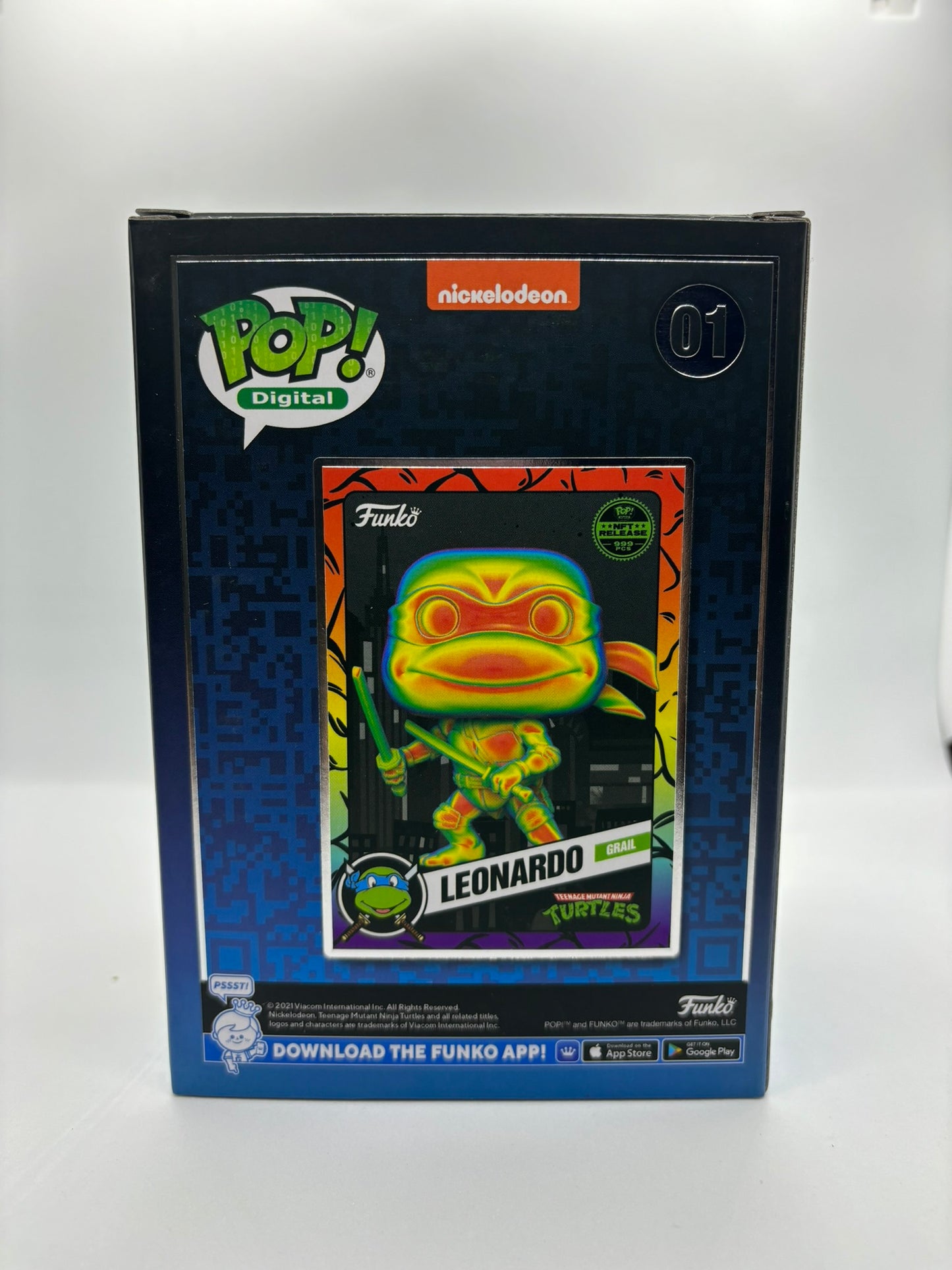 SOLD - 2021 Leonardo Blacklight NFT Grail Autographed by Kevin Eastman