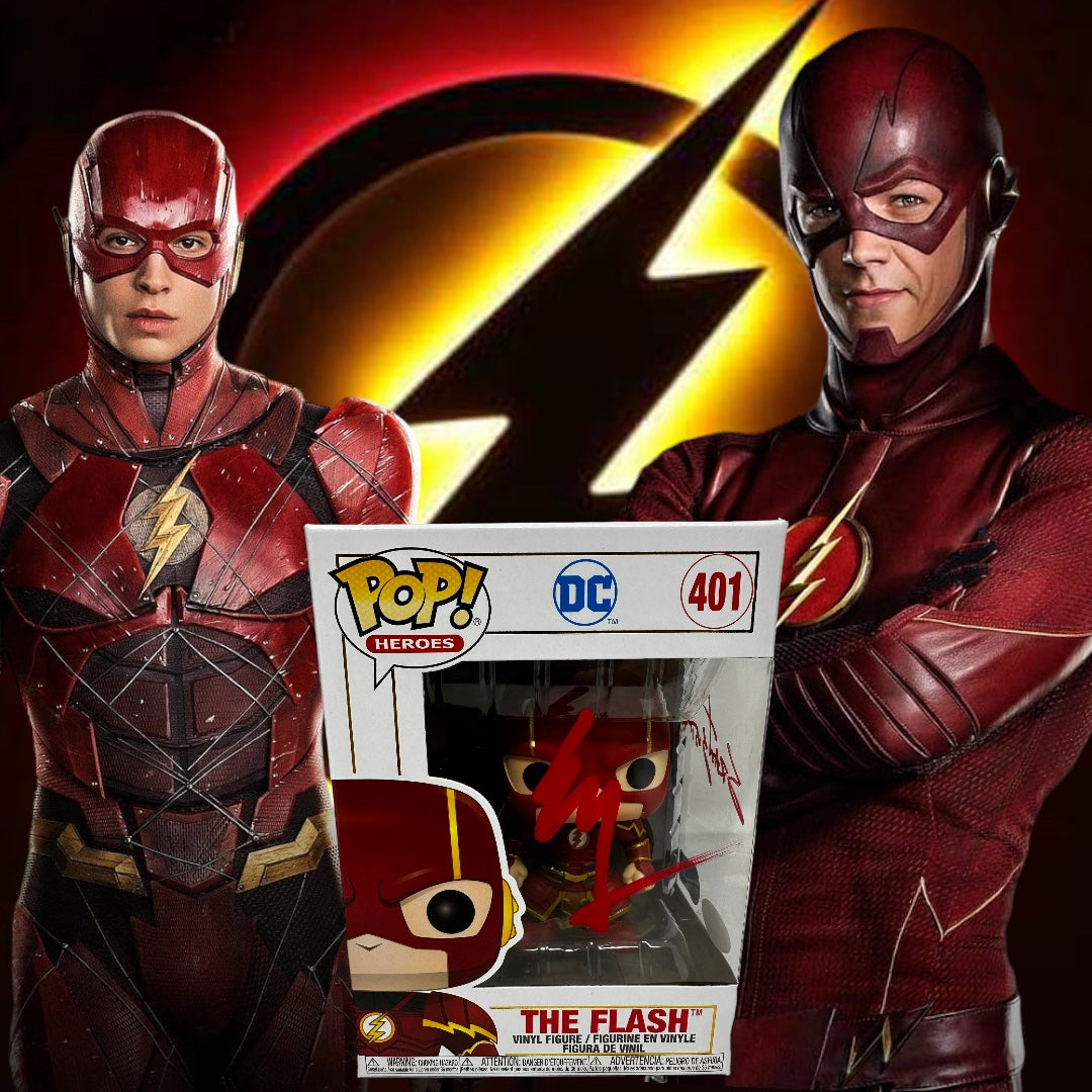 2021 The Flash 401 Dual Autographed X Ezra Miller / Grant Gustin JSA & Beckett COA