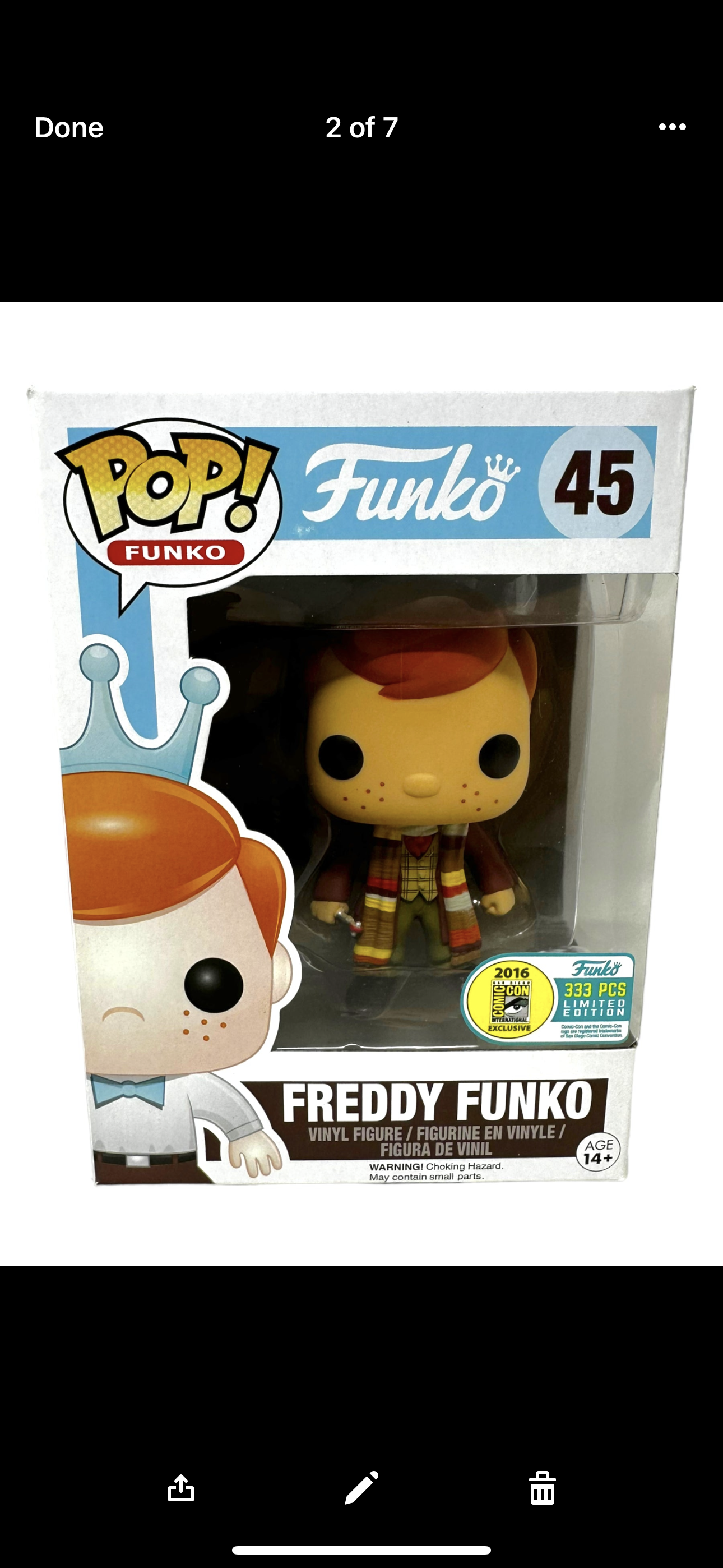 2016 SDCC Freddy Funko 4th Doctor LE333 (Dr Who)